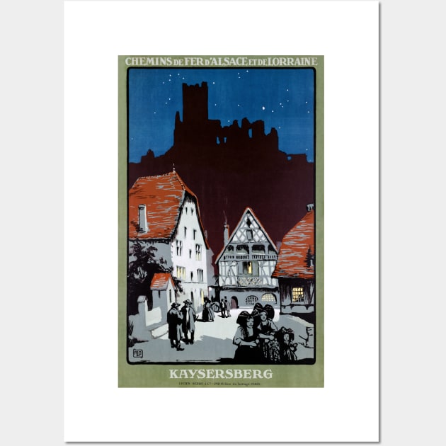 Vintage Travel Poster France Kaysersberg Wall Art by vintagetreasure